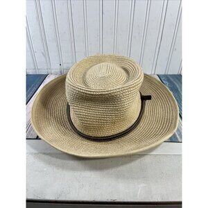 Wallaroo Hat Company Men’s Canberra Golf Sun Hat Paper Leather Band 58 CM